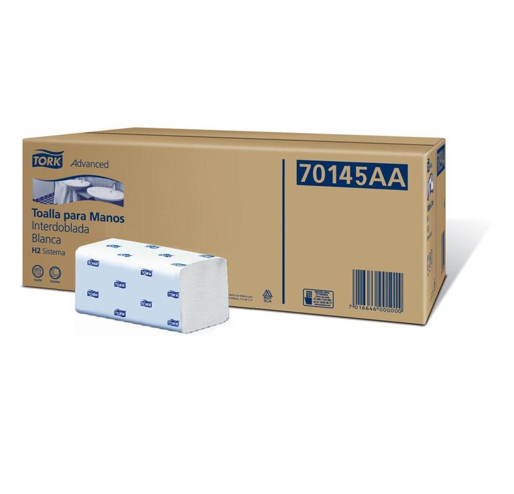 Toalla Interdoblada Tork Advance 1x12 HD Blanca Cja.