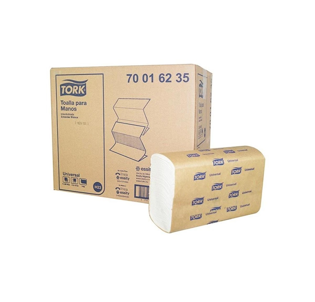Toalla Interdoblada Tork Universal HS Blanca 1x8 Cja.