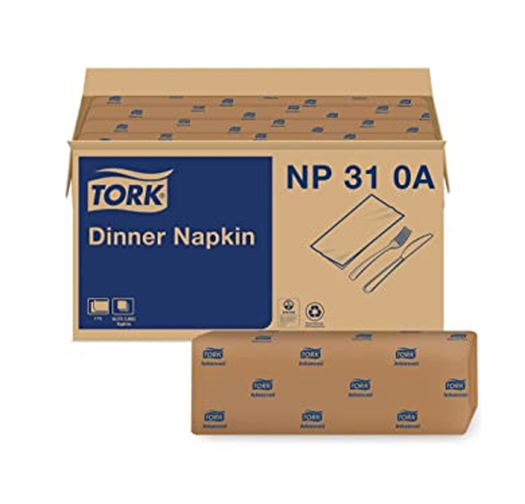 Servilleta Universal Dinner Napkin Tork 1x250 HD Blanca Unid.