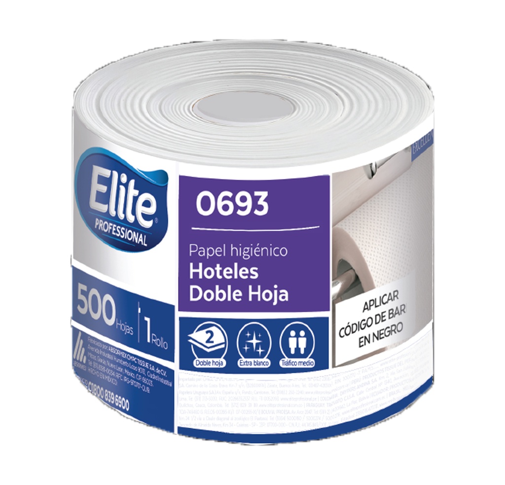 Papel Higiénico Elite 1x500 mts HS Blanco