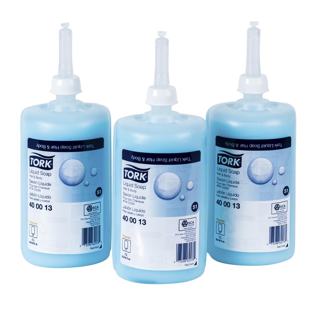 Jabón Tork Cuerpo y Cabello 1x6x1000ml Cja.