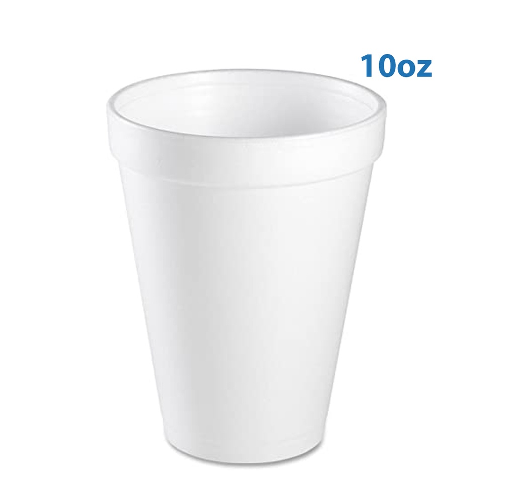 Vaso de Estereofón 10oz PolyCups 1x25