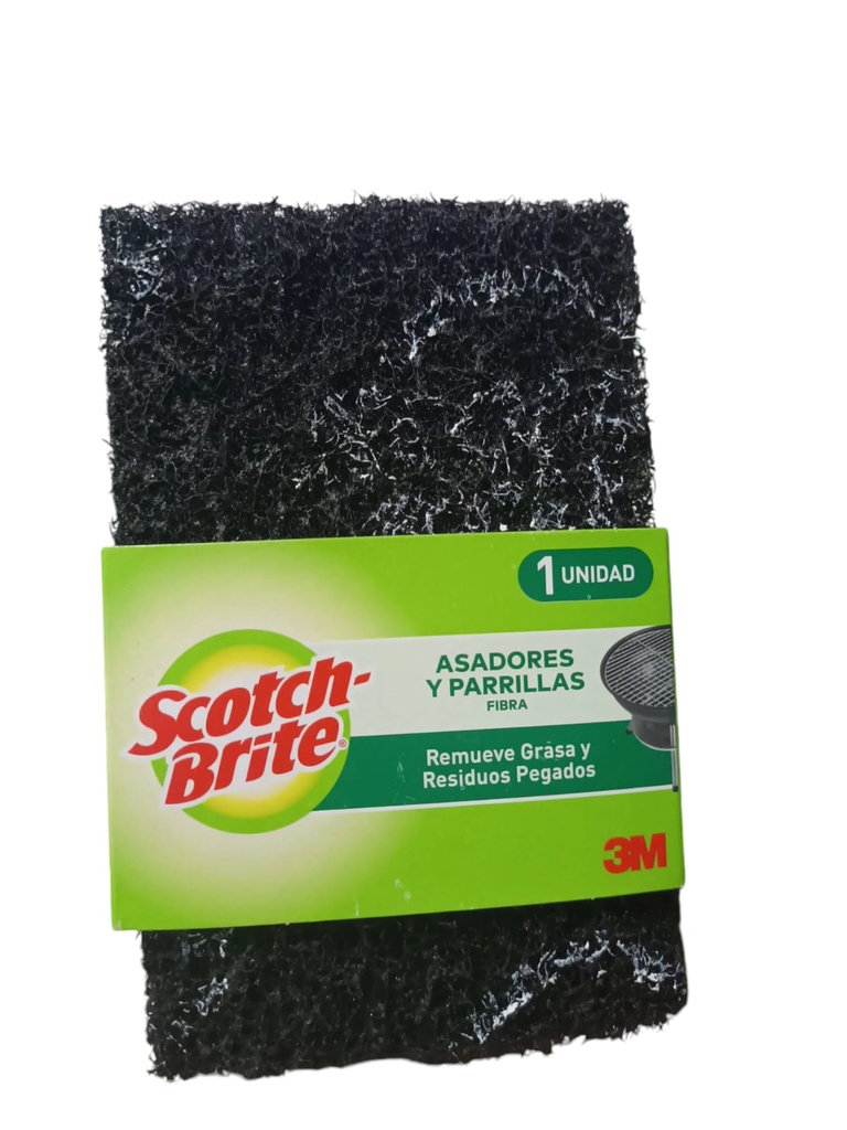 Scotch Brite Paste Fibra Negra Para Parrilla 