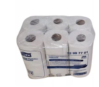 Papel Higie.Rollo Tradicional Tork Univ 250 HD Blanco 1x12.