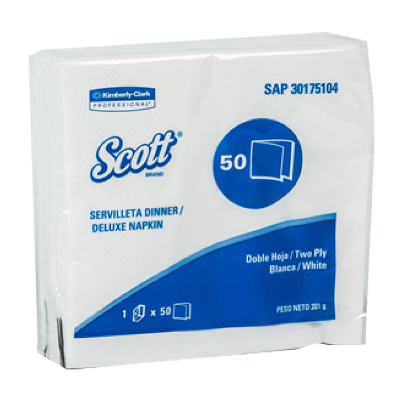 Scott Servilleta Dinner Deluxe Napki Blanca 1x50 U.