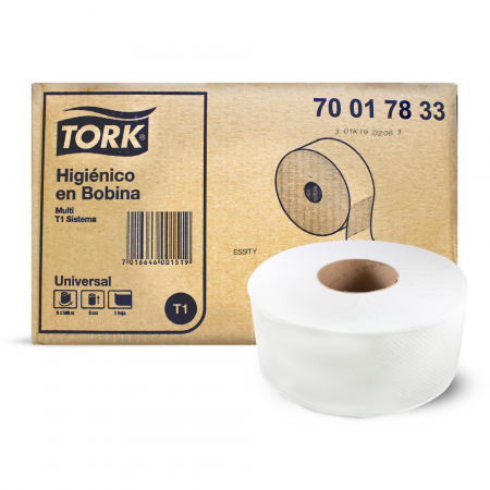 Papel Higiénico 500mtrs Tork Universal HS Blanco 1x6 Cja.